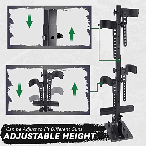 Adjustable Vertical Gun Rack for UTV & Golf Cart – Heavy-Duty Steel Mount