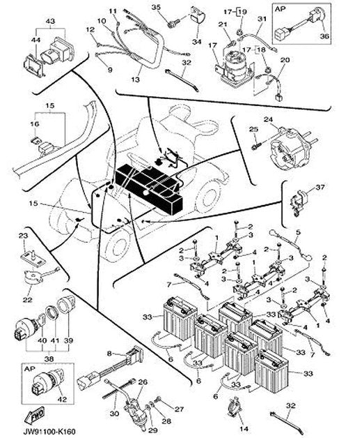 Dr.Acces Golf Cart Receptacle Compatible with Yamaha G29 Drive Golf Cart Yearly 2011-2017 Relplace OEM JW9-H6181-00