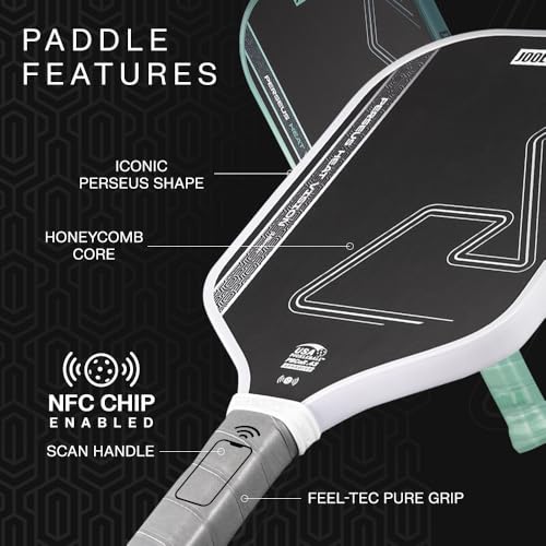 JOOLA Heat Vision Pickleball Paddle Set with 2 Carbon Fiber Paddles, 4 Balls & Sling Bag
