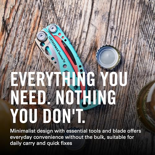 Leatherman Skeletool CX 7-in-1 Multi-Tool, Lightweight EDC - Paradise Blue