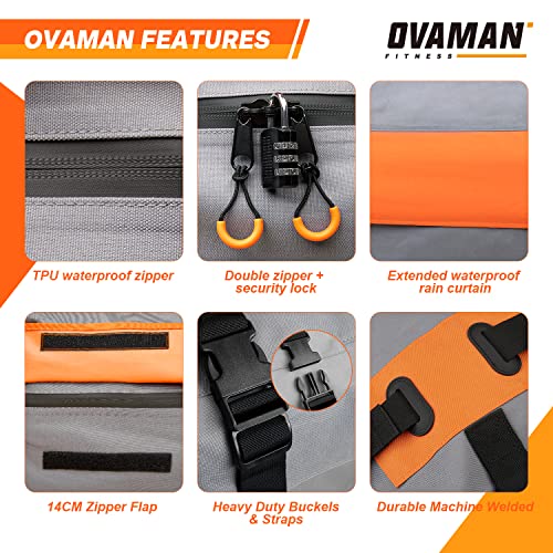 OVAMAN 20 Cubic Feet Waterproof Car Roof Cargo Bag Heavy Duty SUV Roof Rack