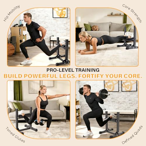 FitinOne Adjustable Leg Workout Stand for Split Squats Home Gym Equipment