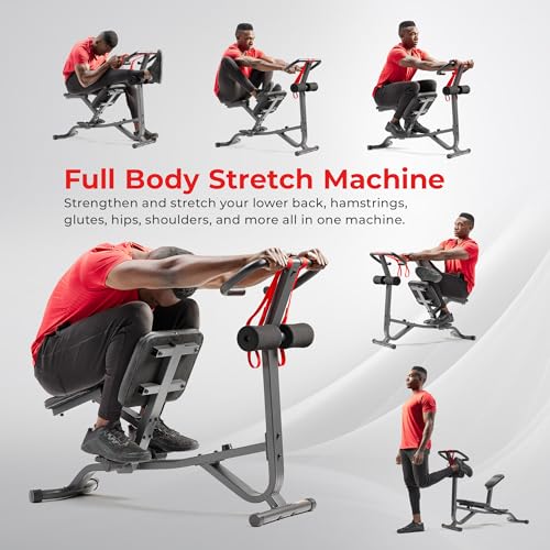 Black Sunny Health & Fitness Full Body Stretch Machine with Pivot Seat