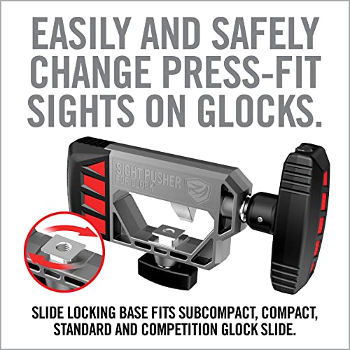 Glock Sight Pusher Tool for Front & Rear Dovetail Installation - Compatible with Glock 17, 19, 26, 43 & More