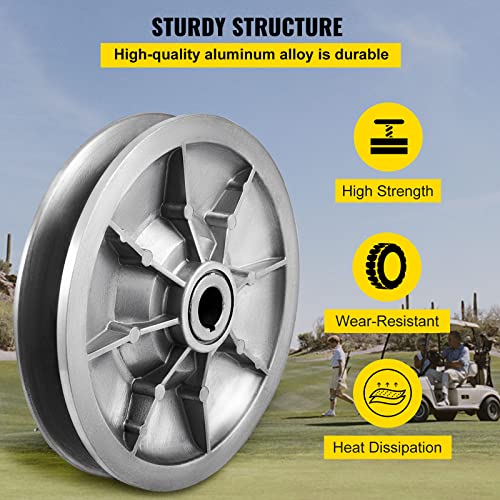 Golf Cart High Torque Driven Clutch 8x8x3.8 Inches Silver Replacement