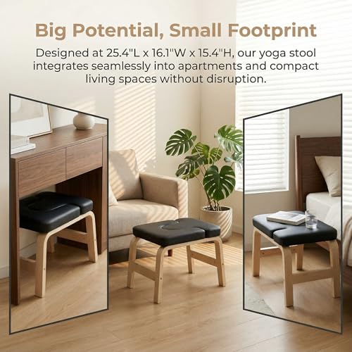 Yoga Headstand Bench Inversion Chair for Balance & Stress Relief - Space-Saving Fitness Equipment
