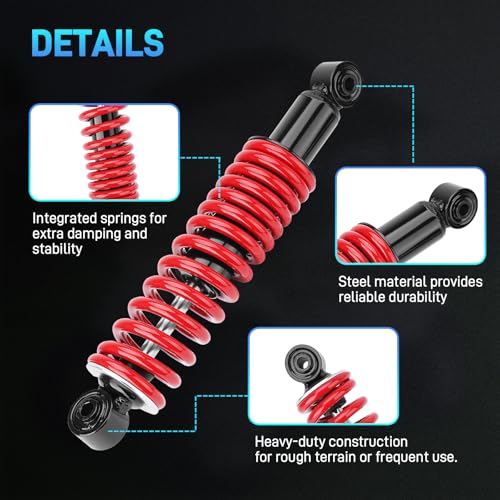 Red Heavy Duty Rear Golf Cart Shock Absorbers for Yamaha G14-G29 Models - Spring Suspension