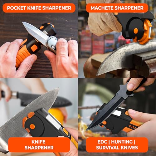 Orange Ninja 7-in-1 Garden & Knife Sharpener - Small Pack of 2