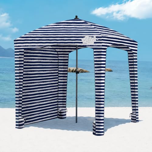 6ft UV50+ Beach Cabana with Changing Room, Sandbags & Portable Shade