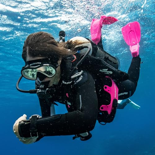 ScubaPro Solo Snorkeling Dive Mask Black - One Size, Frameless, Low Volume