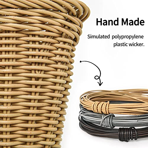 Wicker Bike Basket Front for Adults with Natural Finish and Accessories