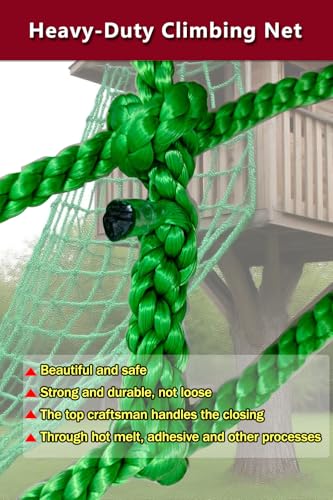 Heavy-Duty Climbing Net for Kids & Adults 3x9ft, 600lb Capacity, Premium Polyester Rope