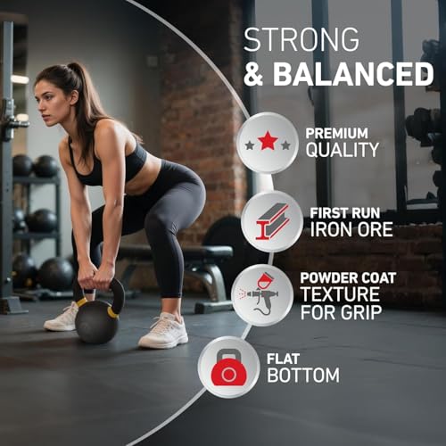 24kg Kettlebell Weights for Home Gym - Strength Training & Cardio