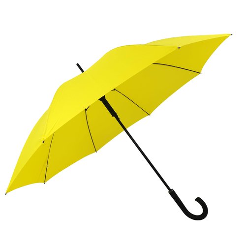 SoulRain 50 Inch Large Stick Umbrella Windproof Automatic Open Oversized J Handle Umbrellas for Men and Women Unbreakable Strong Travel Golf Umbrella (Yellow)