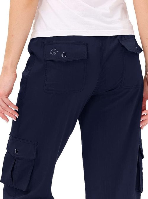 MoFiz Women's Capris - Lightweight Casual Pants with Pockets | Loose Fit Cargo for Hiking