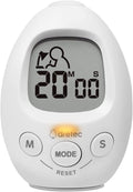 dretec Interval Timer Stopwatch | Count-Down & Count-up | Notification with Sound/Light | Multifunctional Timer for Working/Studying/Exercising | White