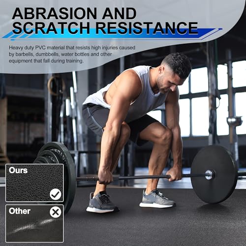 Large Exercise Mat 8x4ft Extra Thick Non-Slip Workout Floor Mat for Home Gym