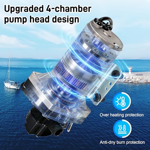 115V Water Pump 3GPM with Strainer for RV Marine Boat - Reliable Utility Pump