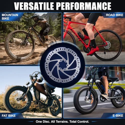 160mm Bike Disc Brake Rotor with 6 Bolts - 1PC, Stainless Steel, Lightweight