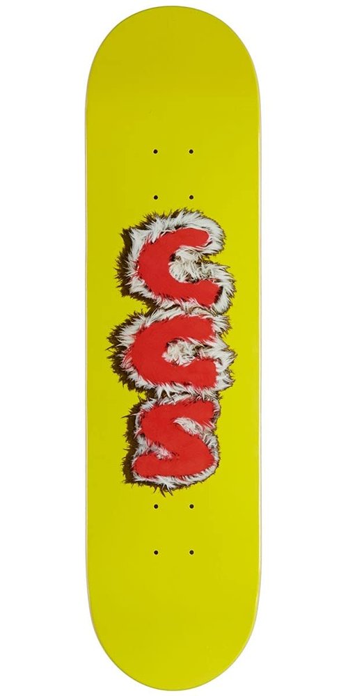 [CCS] Furry Letters Skateboard Deck Yellow 7.75"