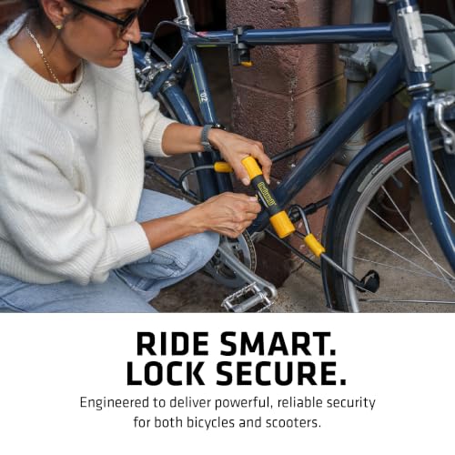 OnGuard Bulldog STD U-Lock with 4ft Cable - 13mm Hardened Steel, 115x230mm, Double Bolt Lock, Z-Cylinder, 5 Keys & Mount