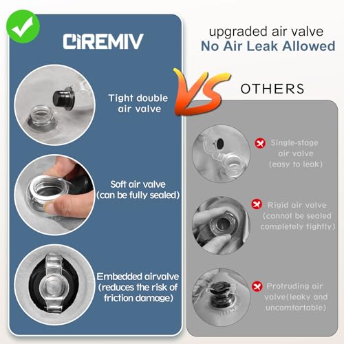 Ciremiv SUV Air Mattress Dark Coffee with Pump - Double Side Flocked Car Bed