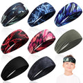 Vigorous Style Kids Athletic Sweatbands Headbands - 8 Pack, Breathable & Sweat-Wicking