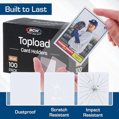 BCW 3x4 Card Holders for Standard Trading Cards - 100 Pack