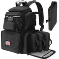 TIDEWE Black Gun Range Backpack with Pistol Cases & Ammo Storage