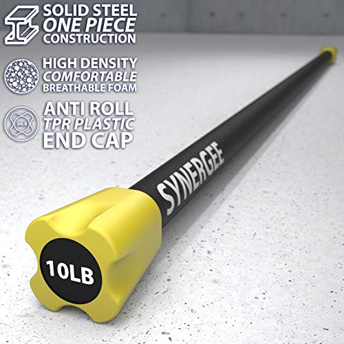 Weighted Workout Bar Set - 48 Inch Exercise Strength Training Bars for Home & Gym