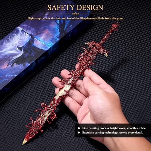11.8 Inch Metal Fantasy Sword Replica with Stand for Collectors and Gaming Display
