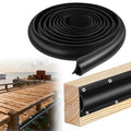 26ft Black Boat Dock Bumpers with Mounting Screws - Piling & Pier Rub Rail Guard