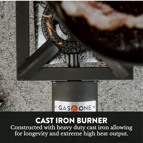 GasOne High Pressure Single Propane Burner Black - Outdoor Camping & Cooking