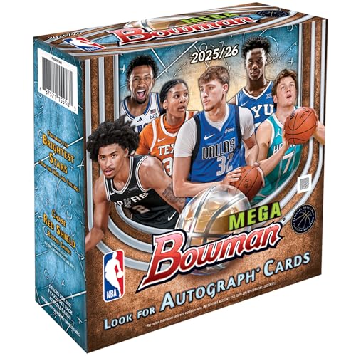 2025-26 Bowman NBA Basketball Mega Box – Factory Sealed Collectible Trading Cards