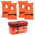 Orange Adult US Coast Guard Approved Type II Keyhole Life Jacket - Open Side Flotation Vest