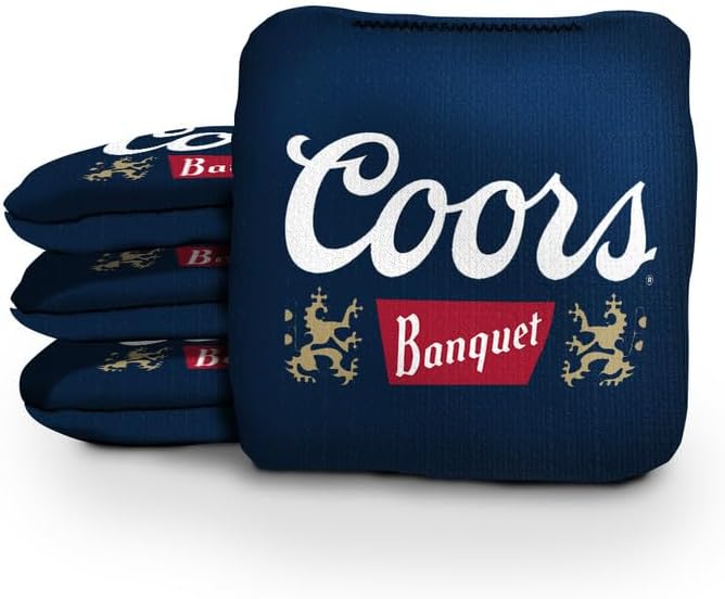 Slick Woody's Beer Cornhole Bags - American Flag Design | Resin-Filled for Tournament Play - Set of 8