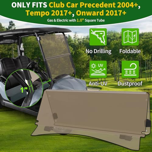 Cartalia Tinted Golf Cart Windshield 3/16" (5mm) for Club Car Precedent/Onward