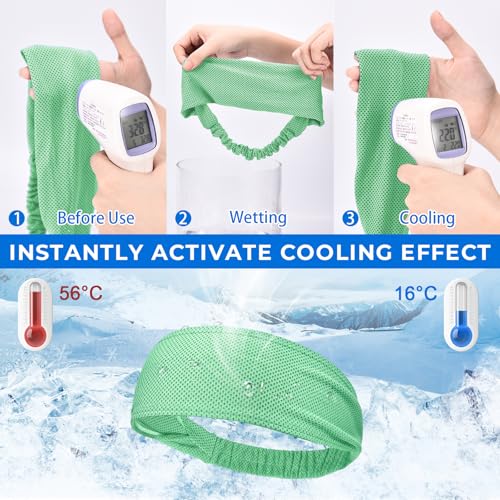 Cooling Headbands for Women 4 Pack - Light Blue, Pink, Mint, Purple