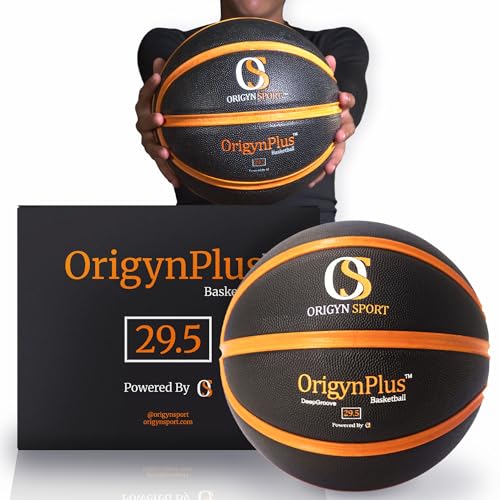 Origyn Sport 29.5 Indoor & Outdoor Basketball - Microfiber Grip, Deep Grooves