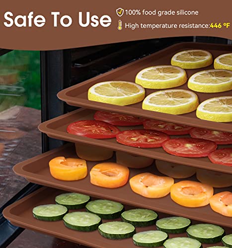 Silicone Dehydrator Sheets with Raised Edges for Fruit Leather & Food Drying