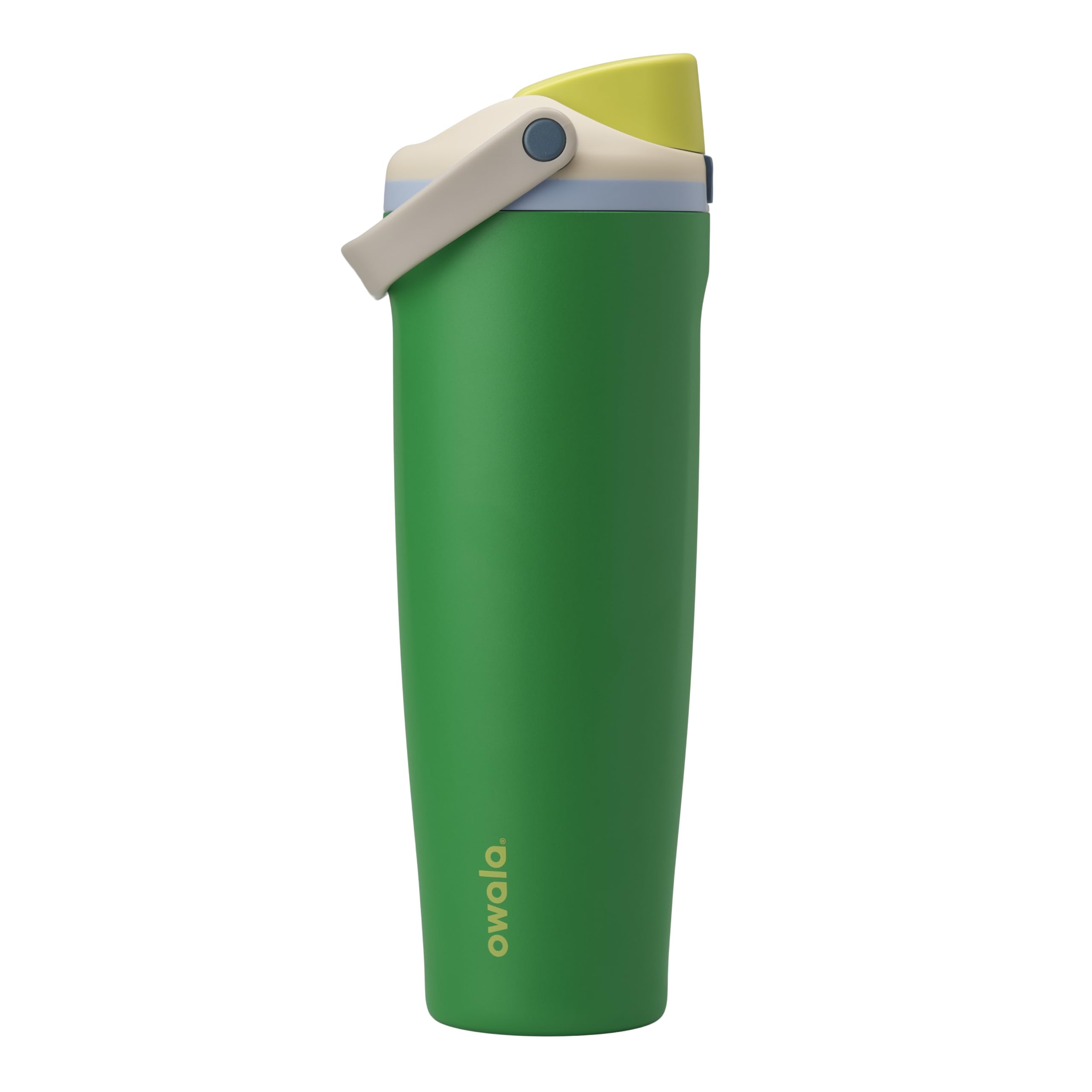 Owala FreeSip Sway Insulated Stainless Steel Water Bottle with Two-Way Spout, Built-In Straw and Bucket Handle, Made for Travel, School, and Sports, BPA Free, Leak Proof, 40 oz, Putting Green