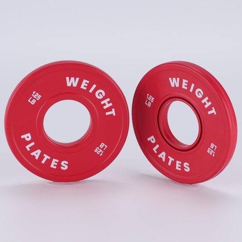 Red 1.25 LB Pairs Change Plates Set 2 in Fractional Weight Plates for Beginners,1.25-10 LBS Pairs 17.5 LBS 37.5 LBS Plate Set Rubber Coating & Steel Core