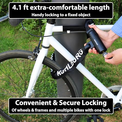 Heavy Duty Bike & Motorcycle Chain Lock 4ft Long, Sold Secure Gold