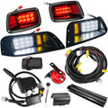 Golf Cart LED Headlight & Taillight Kit for EZGO TXT 1996-2013 with Turn Signal Horn