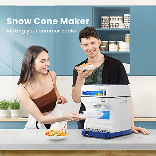 VIVOHOME Commercial Electric Ice Shaver 265lbs/hr Blue for Snow Cones & Slushies