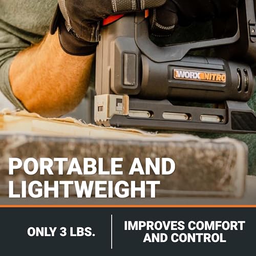 WORX 20V Cordless Crown Stapler Kit - 3/8-Inch, Battery & Charger Included