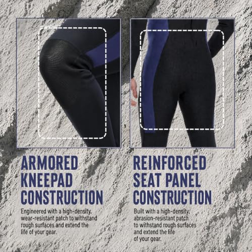 SANYIYIBA 3/2mm Neoprene Wetsuit for Men Navy Blue Large Full Body Scuba Suit