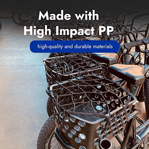 Removable Rear Bike Basket - Heavy Duty 14x12x7 Inch Bicycle Storage