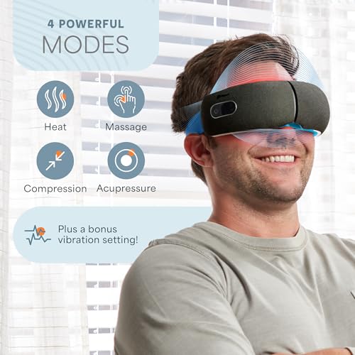 Lifepro Oculax Portable Eye Massager with Heat and Vibration - Blue, 1 Count