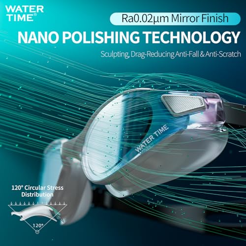 Swim Goggles for Adults with Anti-Fog & UV Protection - Pearl White